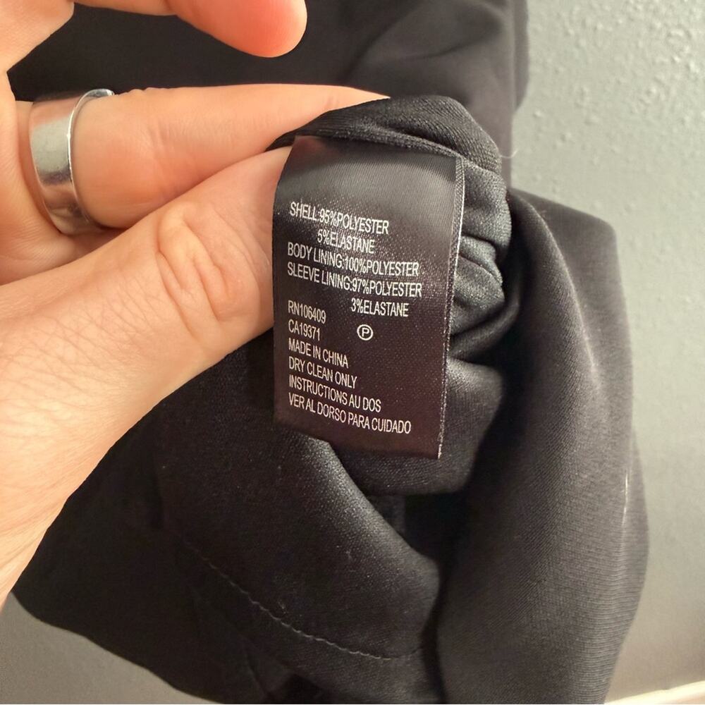 Tahari ASL Black Cape Sleeve Dress Size 4 - Picture 7 of 8